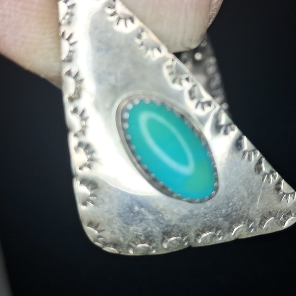 Navajo .925 Sterling & Turquoise Vintage Earrings - Picture 5 of 5